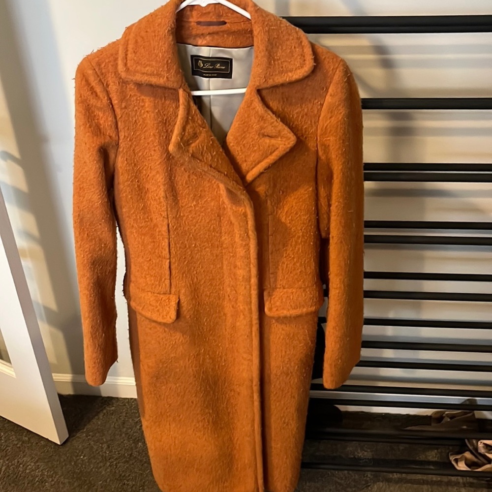 Loro Piana Burnt Orange (Cashmere) Trench Coat - Size 42